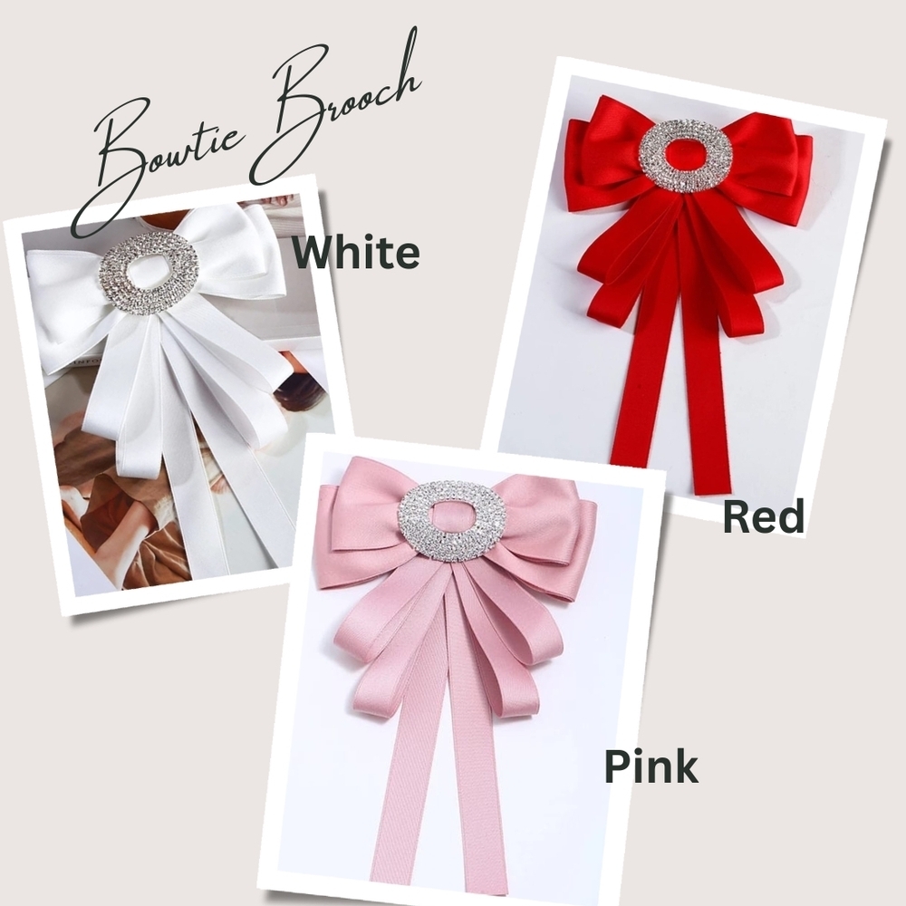 Elegant Bowtie Brooch Set - 3pcs Set - Picture 8 of 12